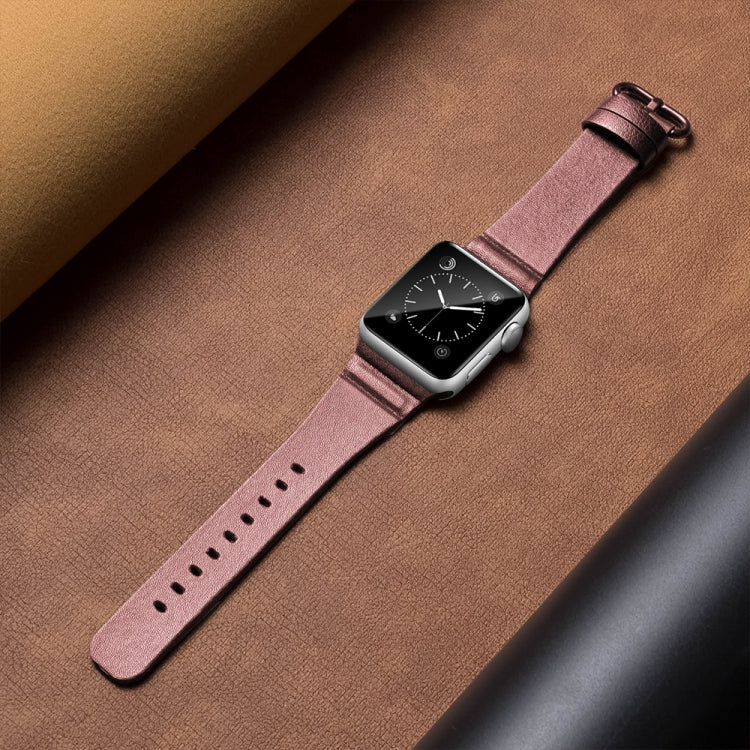 Lisslune | leather watch bands for Apple Watch Series 7 41 mm / 6 & SE & 5 & 4 40 mm / 3 & 2 & 1 38 mm (Pink)