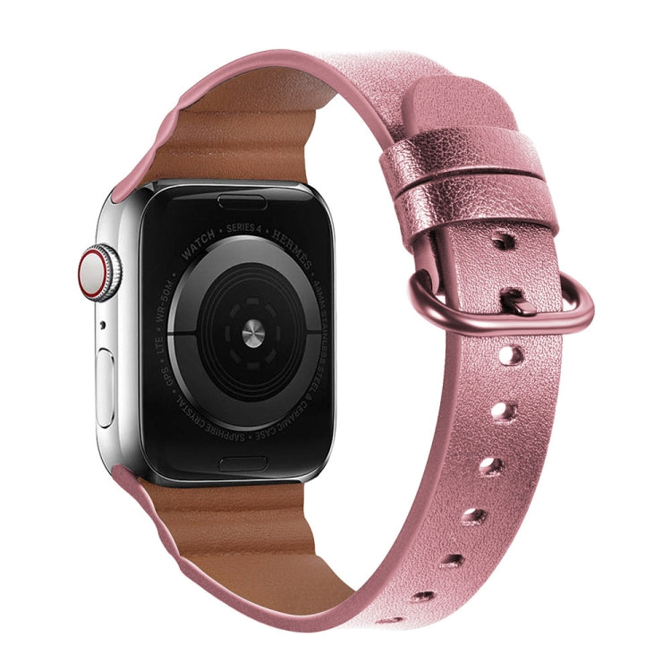 Lisslune | leather watch bands for Apple Watch Series 7 41 mm / 6 & SE & 5 & 4 40 mm / 3 & 2 & 1 38 mm (Pink)