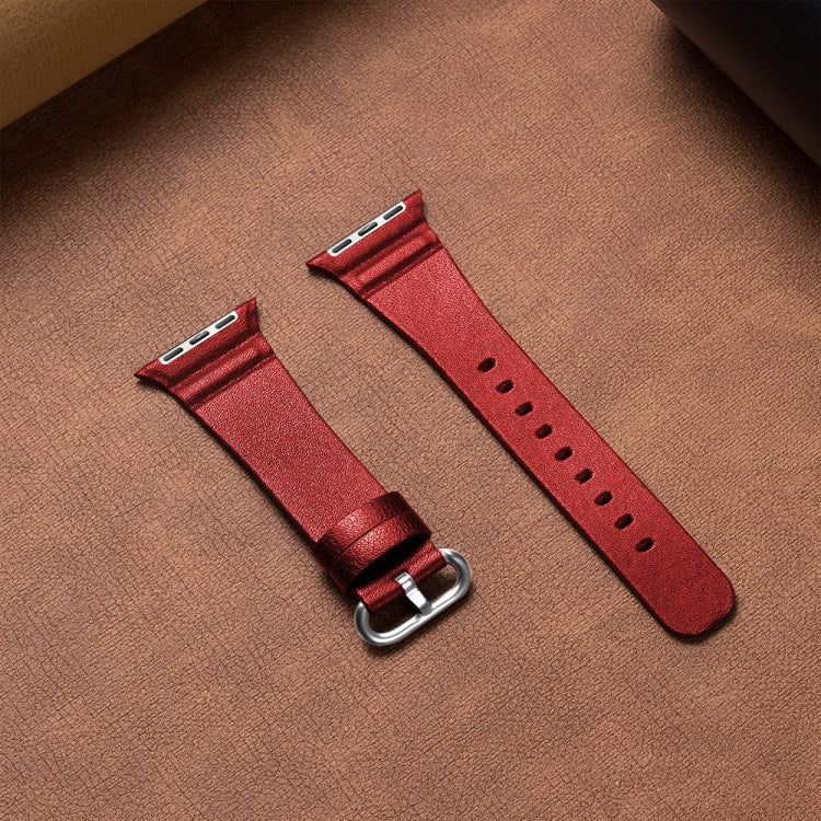 Lisslune | leather watch bands for Apple Watch Series 7 41mm / 6 & SE & 5 & 4 40mm / 3 & 2 & 1 38mm (Red)