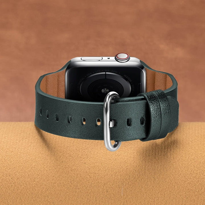 Lisslune | leather watch bands for Apple Watch Series 7 41mm / 6 & SE & 5 & 4 40mm / 3 & 2 & 1 38mm (Green)