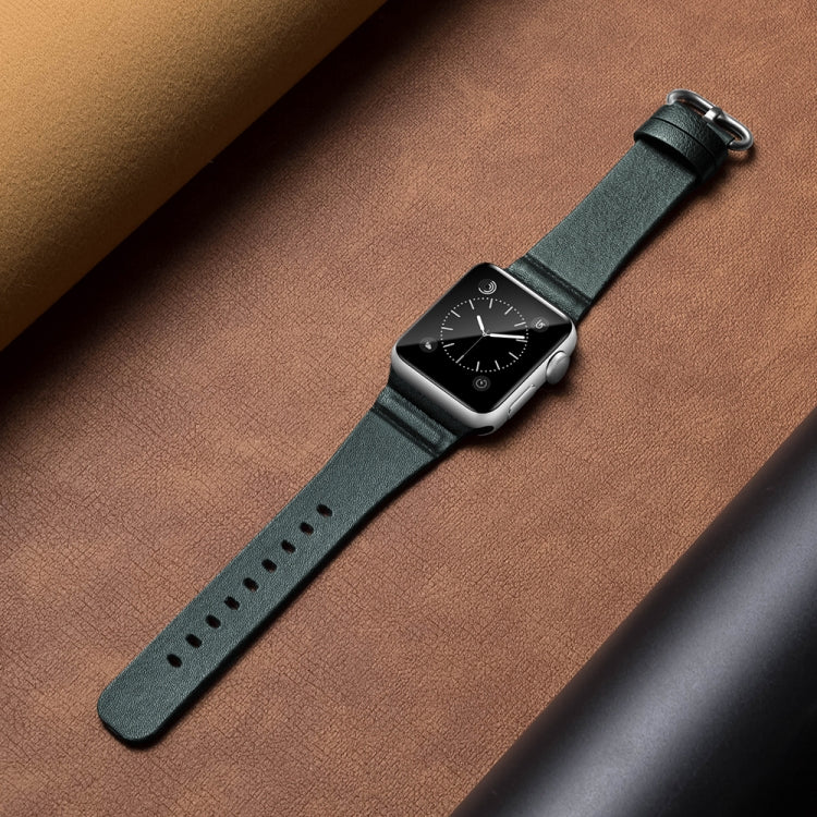 Lisslune | leather watch bands for Apple Watch Series 7 41mm / 6 & SE & 5 & 4 40mm / 3 & 2 & 1 38mm (Green)