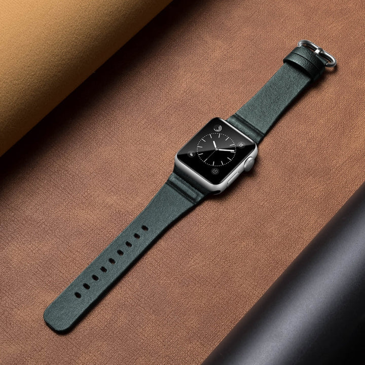 Lisslune | leather watch bands for Apple Watch Series 7 41mm / 6 & SE & 5 & 4 40mm / 3 & 2 & 1 38mm (Green)