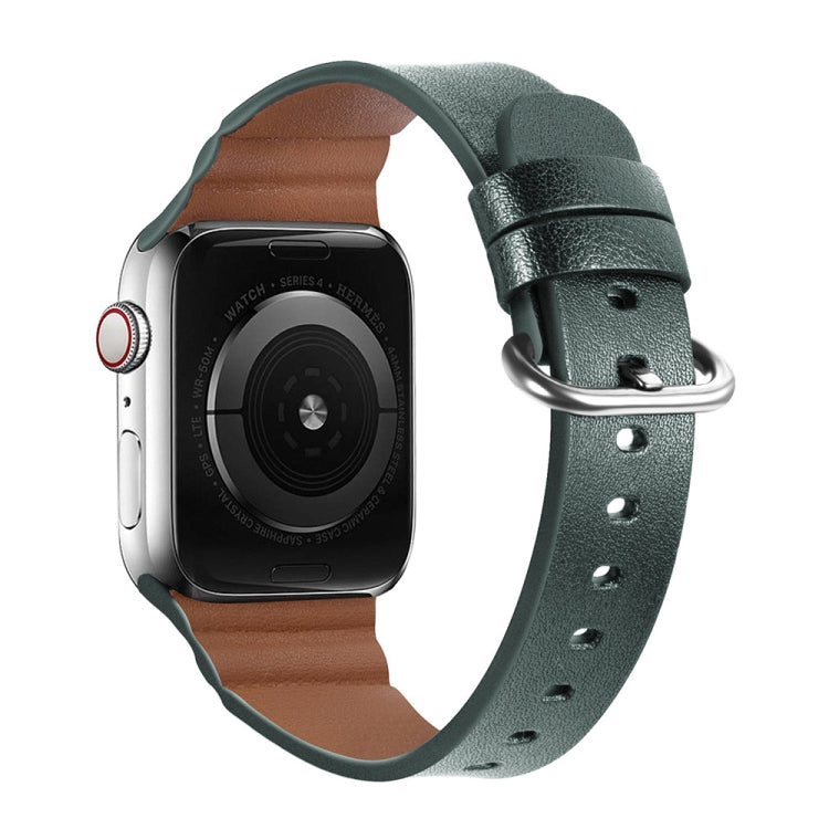 Lisslune | leather watch bands for Apple Watch Series 7 41mm / 6 & SE & 5 & 4 40mm / 3 & 2 & 1 38mm (Green)