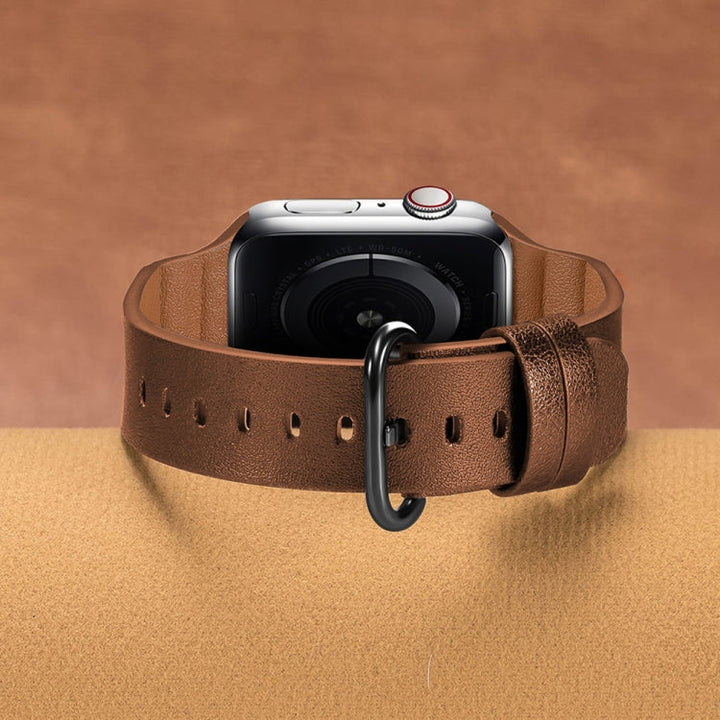 Lisslune | leather watch bands for Apple Watch Series 7 41mm / 6 & SE & 5 & 4 40mm / 3 & 2 & 1 38mm (Brown)
