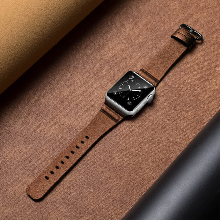 Lisslune | leather watch bands for Apple Watch Series 7 41mm / 6 & SE & 5 & 4 40mm / 3 & 2 & 1 38mm (Brown)