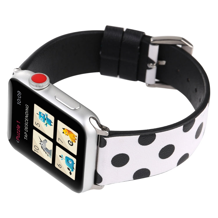 Lisslune | Fashion Dot Series Watch Band for Apple Watch Series 9&8&7 41mm / SE 3&SE 2&6&SE&5&4 40mm / 3&2&1 38mm (White Black)