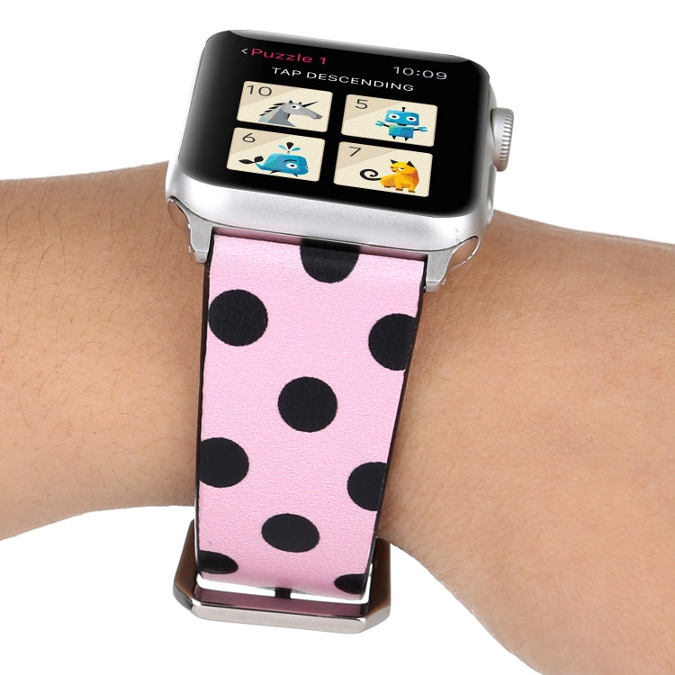Lisslune | Fashion Dot Series Bracelet for Apple Watch Series 9&8&7 41mm / SE 3&SE 2&6&SE&5&4 40mm / 3&2&1 38mm (Pink Black)