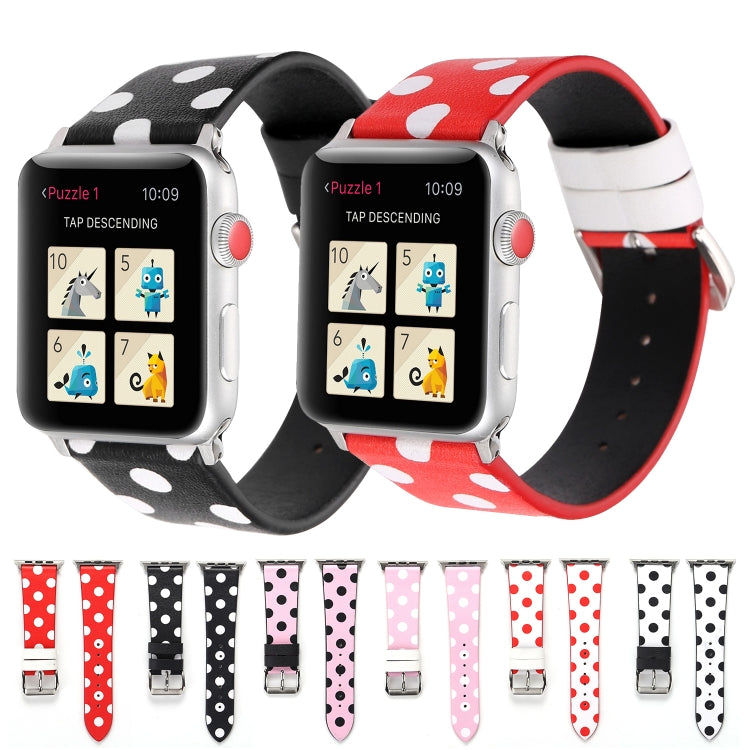 Lisslune | Fashion Dot Series Watch Band for Apple Watch Series 9&8&7 41mm / SE 3&SE 2&6&SE&5&4 40mm / 3&2&1 38mm (White Black)