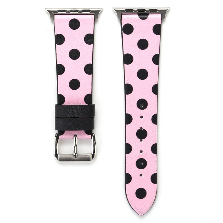 Lisslune | Fashion Dot Series Watch Band for Apple Watch Ultra 49mm & Watch Ultra 2 49mm / Series 9 & 8 & 7 45mm / SE 3 & SE 2 & 6 & SE & 5 & 4 44mm / 3 & 2 & 1 42mm (Pink Black)