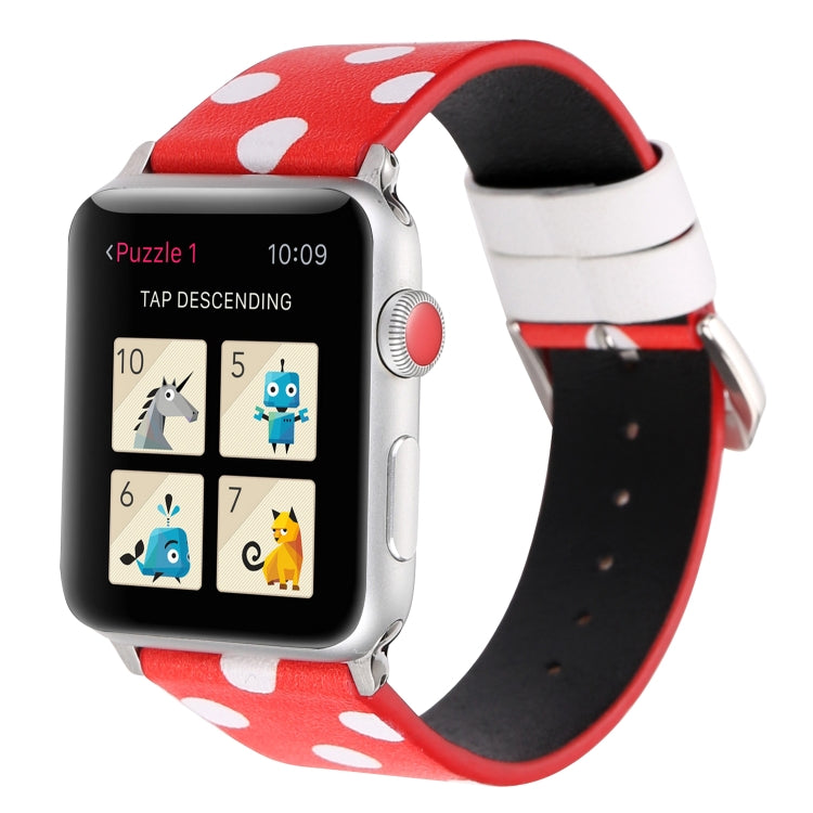 Lisslune | Fashion Dot Series Watch Band for Apple Watch Ultra 49mm & Watch Ultra 2 49mm / Series 9 & 8 & 7 45mm / SE 3 & SE 2 & 6 & SE & 5 & 4 44mm / 3 & 2 & 1 42mm (Red White)