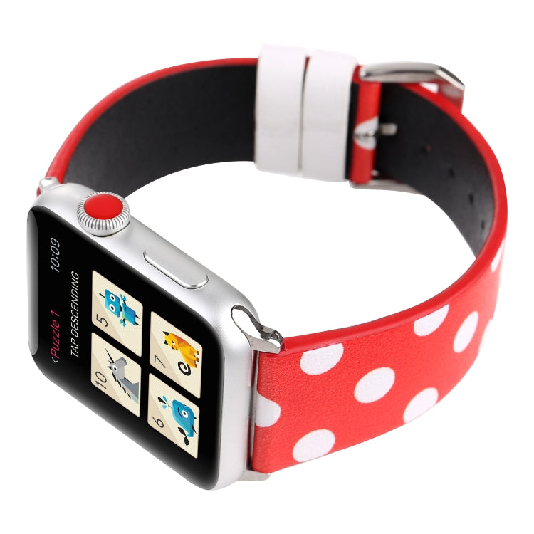 Lisslune | Fashion Dot Series Watch Band for Apple Watch Ultra 49mm & Watch Ultra 2 49mm / Series 9 & 8 & 7 45mm / SE 3 & SE 2 & 6 & SE & 5 & 4 44mm / 3 & 2 & 1 42mm (Red White)