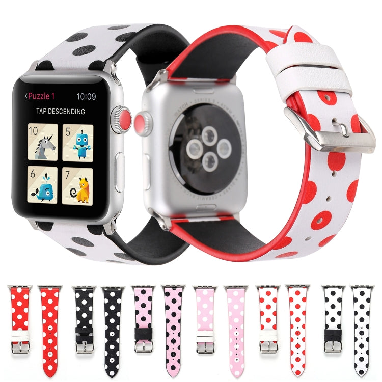 Lisslune | Fashion Dot Series Watch Band for Apple Watch Ultra 49mm & Watch Ultra 2 49mm / Series 9 & 8 & 7 45mm / SE 3 & SE 2 & 6 & SE & 5 & 4 44mm / 3 & 2 & 1 42mm (White Black)