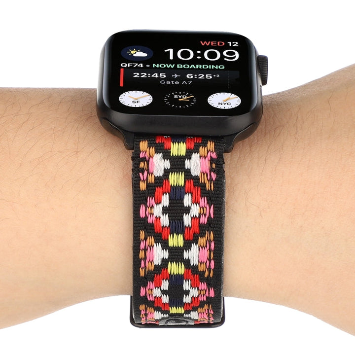 Lisslune | Ethical Leather Watch Band for Apple Watch Series 7 41mm / 6 & SE & 5 & 4 40mm / 3 & 2 & 1 38mm (Black)