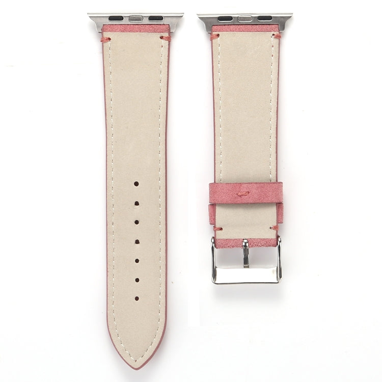 Lisslune | Frosted Leather Watch Band for Apple Watch Series 7 41mm / 6 & SE & 5 & 4 40mm / 3 & 2 & 1 38mm (Pink)