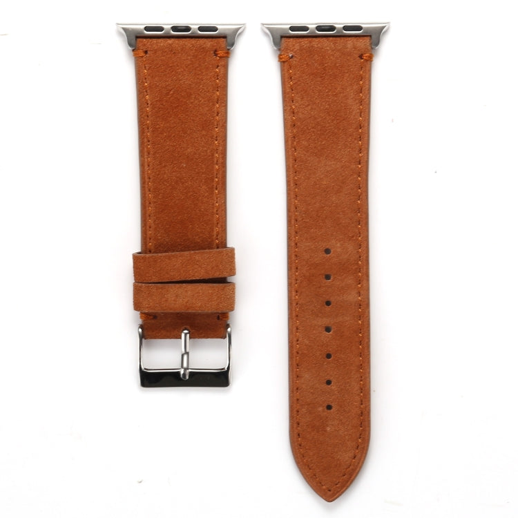 Lisslune | Frosted Leather Watch Band For Apple Watch Series 7 41mm / 6 & SE & 5 & 4 40mm / 3 & 2 & 1 38mm (Brown)
