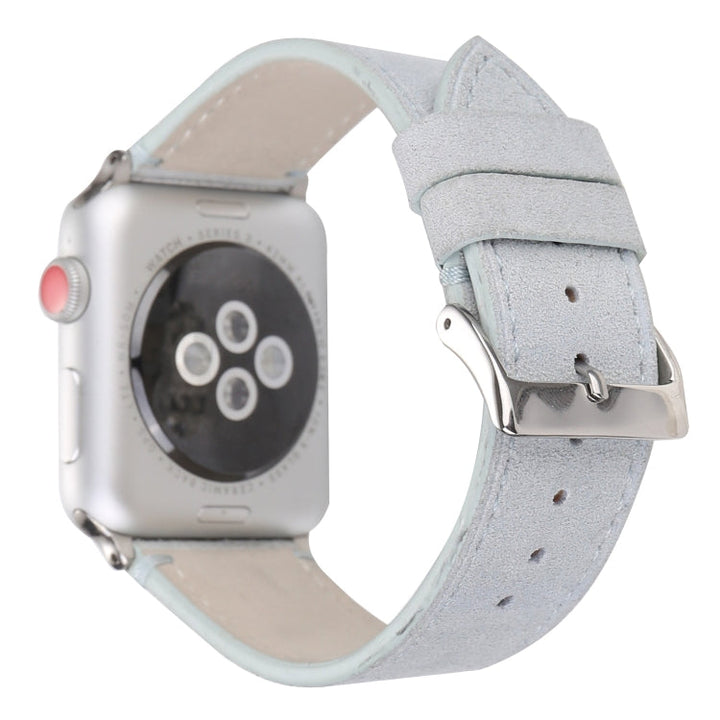 Lisslune | Frosted Leather Bracelet For Apple Watch Series 7 45mm / 6 & SE & 5 & 4 44mm / 3 & 2 & 1 42mm (White)