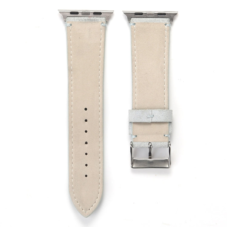 Lisslune | Frosted Leather Bracelet For Apple Watch Series 7 45mm / 6 & SE & 5 & 4 44mm / 3 & 2 & 1 42mm (White)
