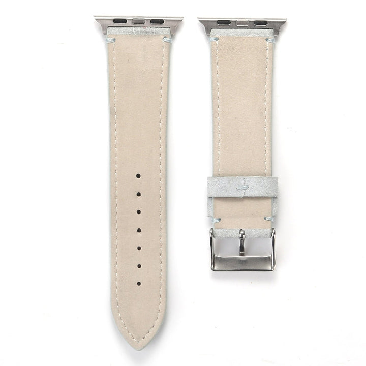 Lisslune | Frosted Leather Bracelet For Apple Watch Series 7 45mm / 6 & SE & 5 & 4 44mm / 3 & 2 & 1 42mm (White)