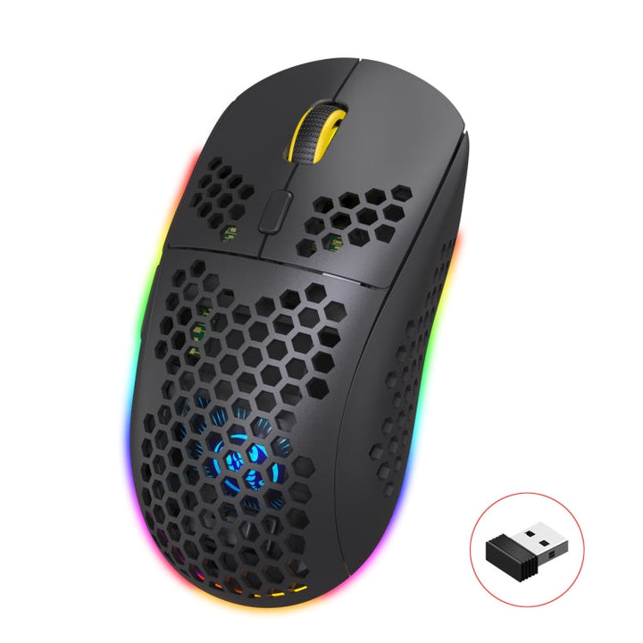 Lisslune | HXSJ T90 RGB Light Three-Mode Wireless Gaming Mouse