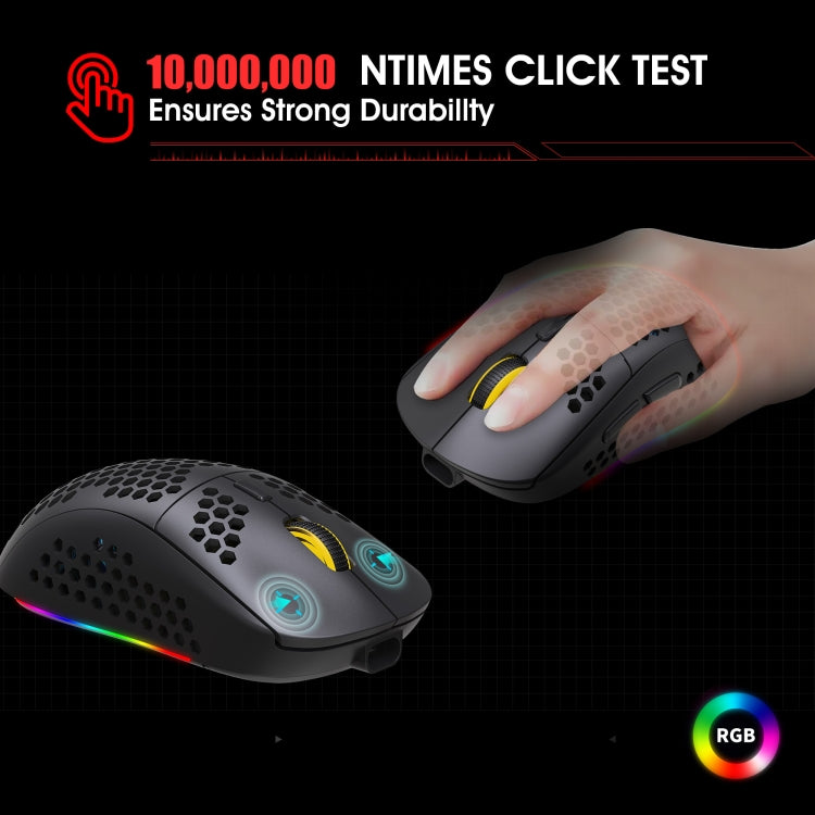Lisslune | HXSJ T90 RGB Light Three-Mode Wireless Gaming Mouse