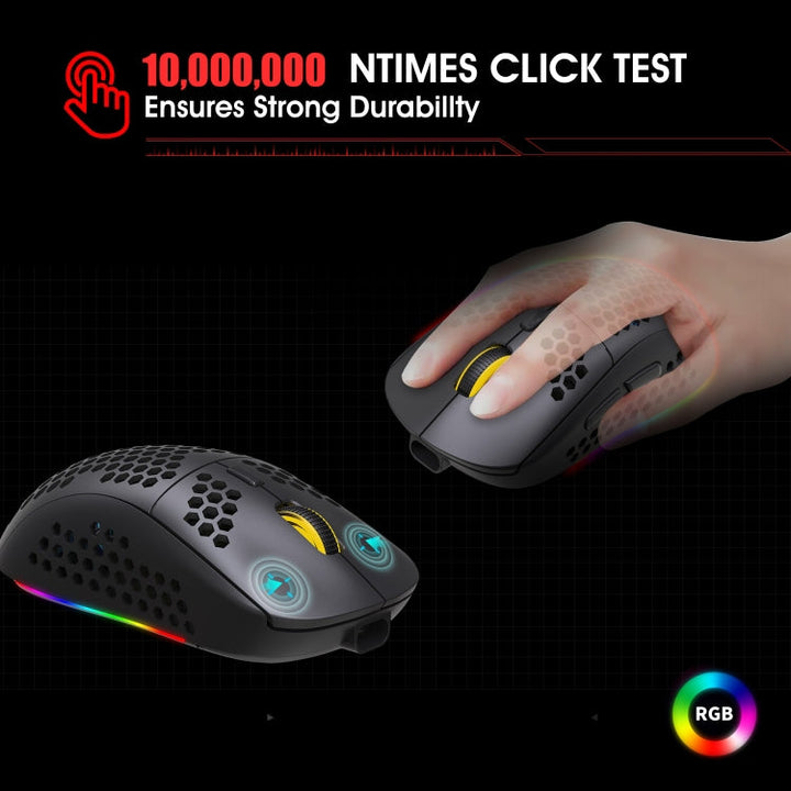 Lisslune | HXSJ T90 RGB Light Three-Mode Wireless Gaming Mouse