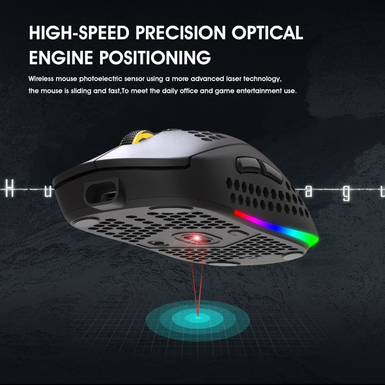 Lisslune | HXSJ T90 RGB Light Three-Mode Wireless Gaming Mouse