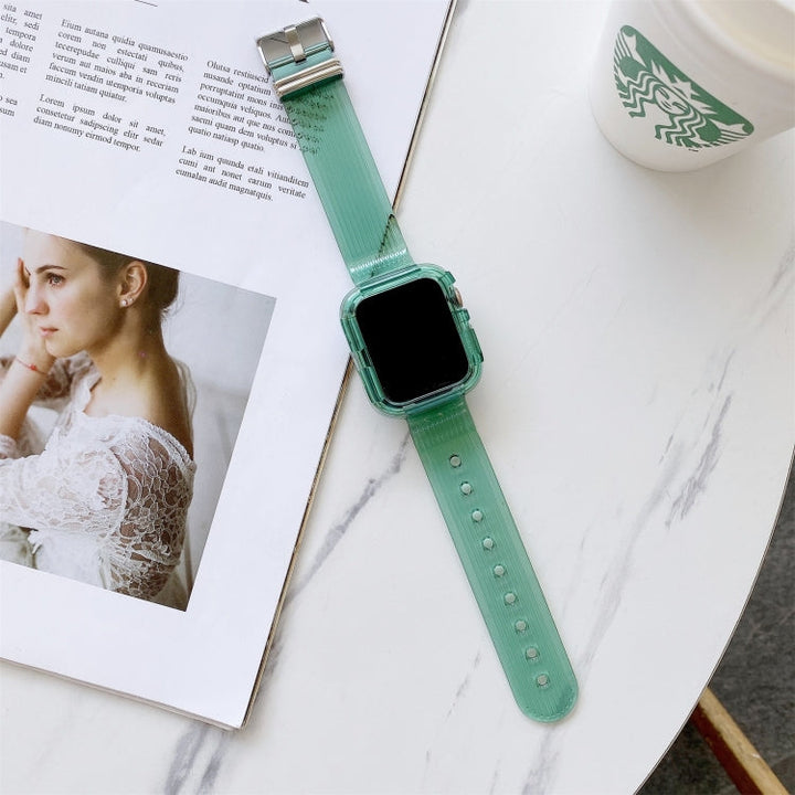 Lisslune | Candy Color Transparent TPU Watch Band for Apple Watch Series 3 & 2 & 1 42mm (Green)