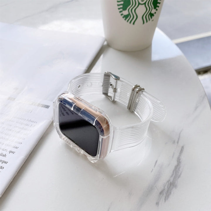 Lisslune | Candy Color Transparent TPU Watch Band for Apple Watch Series 3 & 2 & 1 42mm(Brown)