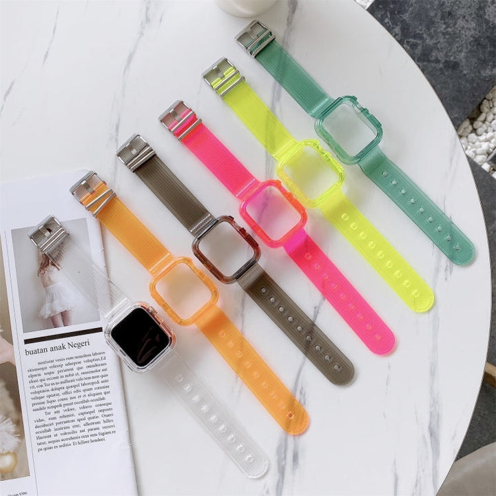 Lisslune | Candy Color Transparent TPU Bracelet for Apple Watch Series 3 & 2 & 1 42mm (Transparent)