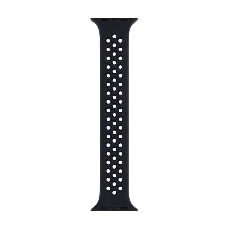 Lisslune | Elastic Silicone Watch Strap for Apple Watch Series 9&8&7 41mm / SE 3&SE 2&6&SE&5&4 40mm / 3&2&1 38mm, Length: 160mm (Black)