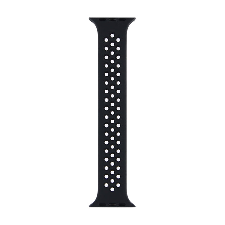 Lisslune | Elastic Silicone Watch Strap for Apple Watch Series 9&8&7 41mm / SE 3&SE 2&6&SE&5&4 40mm / 3&2&1 38mm, Length: 160mm (Black)