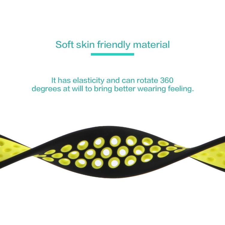 Lisslune | Elastic Silicone Watch Strap for Apple Watch Series 7 41mm / 6 & SE & 5 & 4 40mm / 3 & 2 & 1 38mm, Length: 160mm (Black Yellow)