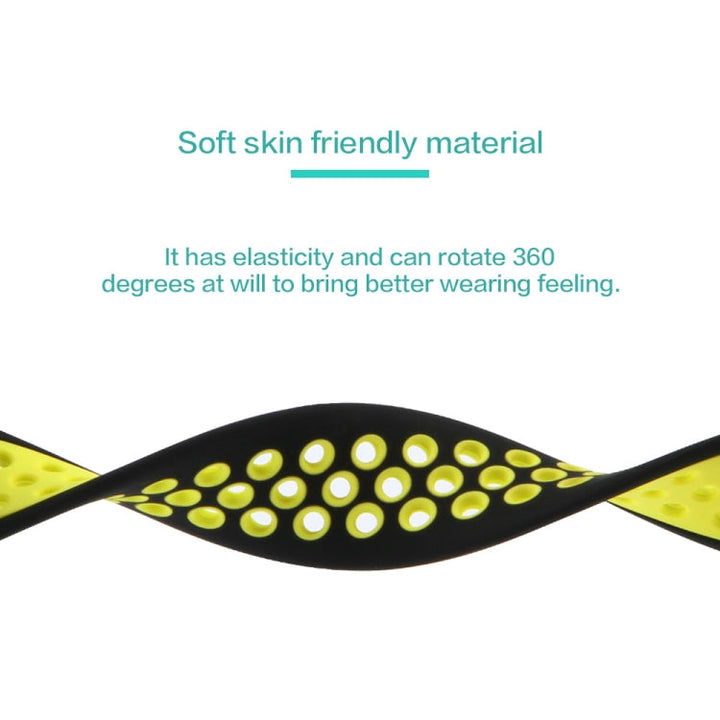 Lisslune | Elastic Silicone Watch Strap for Apple Watch Series 7 41mm / 6 & SE & 5 & 4 40mm / 3 & 2 & 1 38mm, Length: 160mm (Black Yellow)