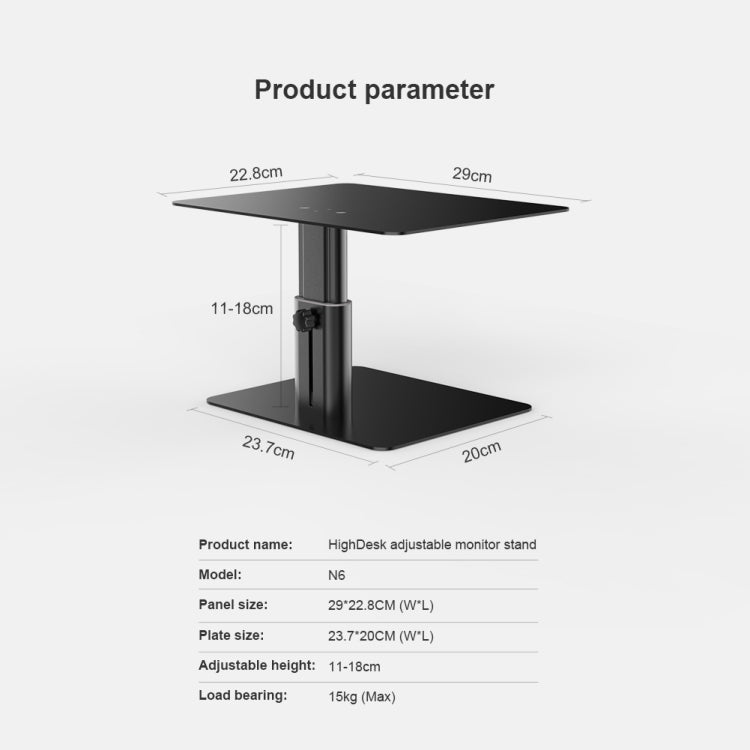 Lisslune | NILLKIN N6 Adjustable Vertical Laptop Monitor Stand Holder (Silver)