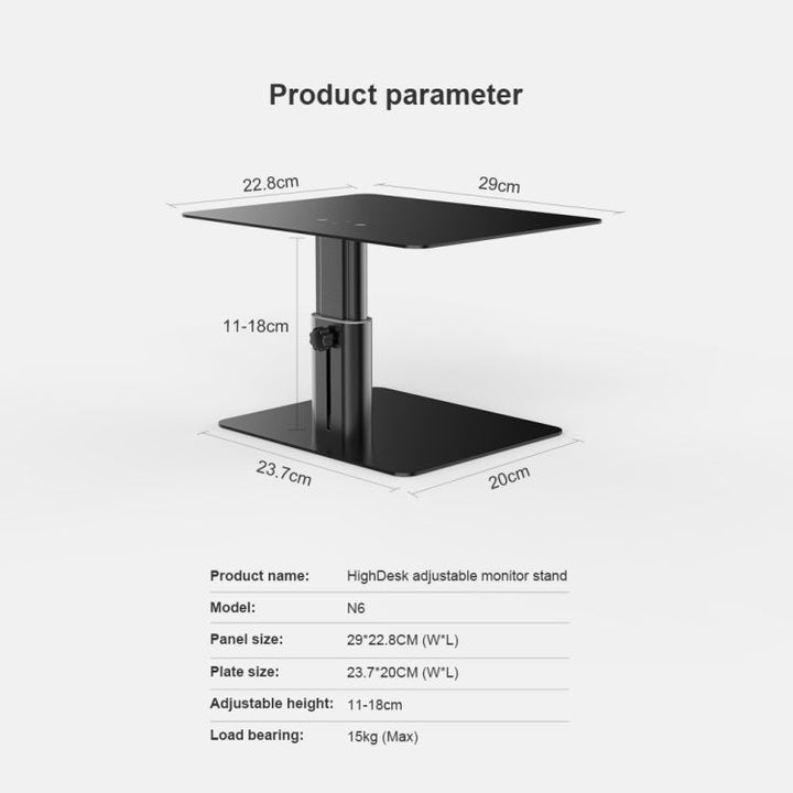 Lisslune | NILLKIN N6 Adjustable Vertical Laptop Monitor Stand Holder (Silver)