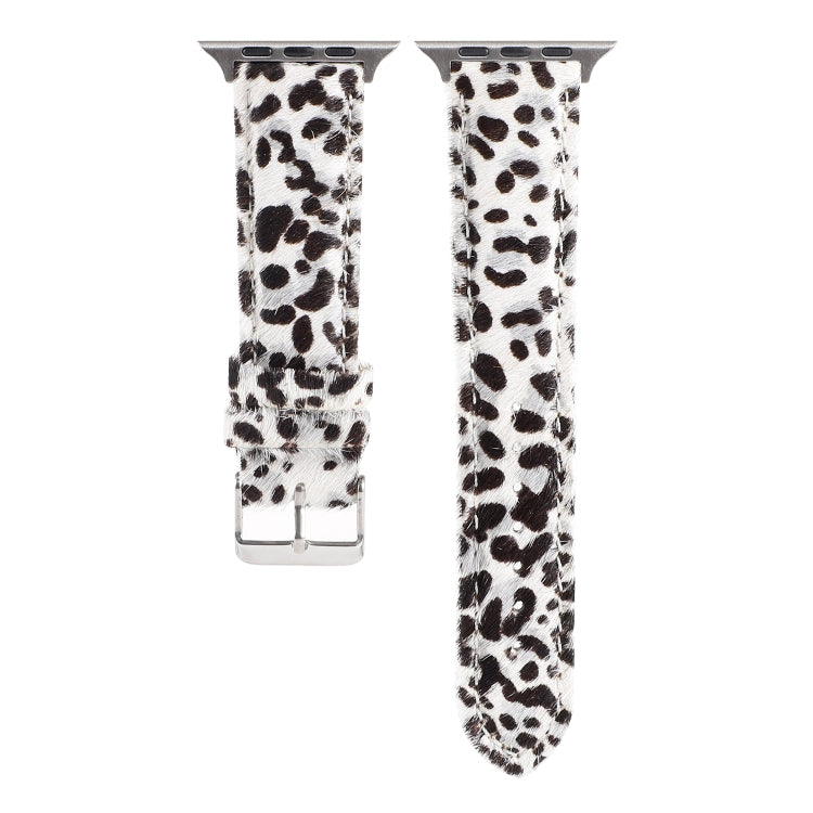 Lisslune | Horsehair Plush Leopard Pattern Leather Watchband for Apple Watch Series 7 41mm / 6 & SE & 5 & 4 40mm / 3 & 2 & 1 38mm(6)