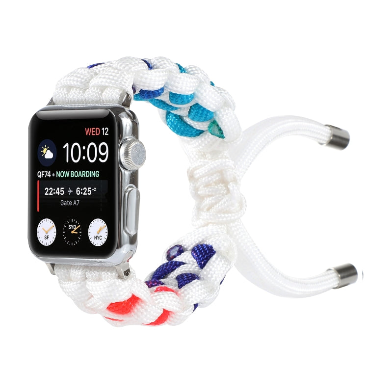 Lisslune | Braided Umbrella Cord Watch Band for Apple Watch Ultra 49mm & Watch Ultra 2 49mm / Series 9 & 8 & 7 45mm / SE 3 & SE 2 & 6 & SE & 5 & 4 44mm / 3 & 2 & 1 42mm (Color)