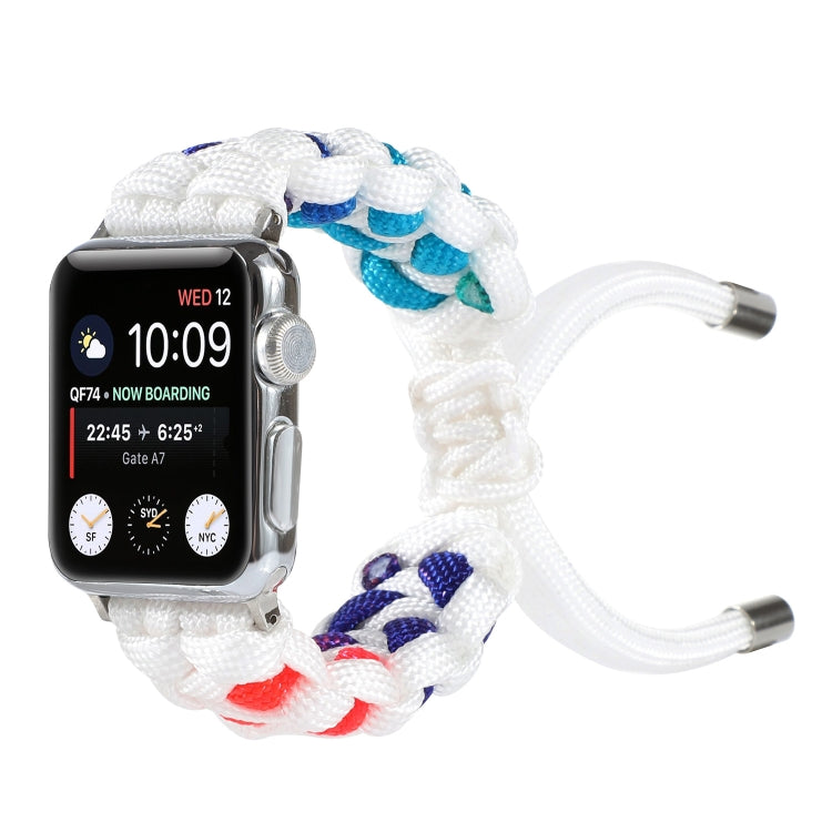 Lisslune | Braided Umbrella Cord Watch Band for Apple Watch Ultra 49mm & Watch Ultra 2 49mm / Series 9 & 8 & 7 45mm / SE 3 & SE 2 & 6 & SE & 5 & 4 44mm / 3 & 2 & 1 42mm (Color)