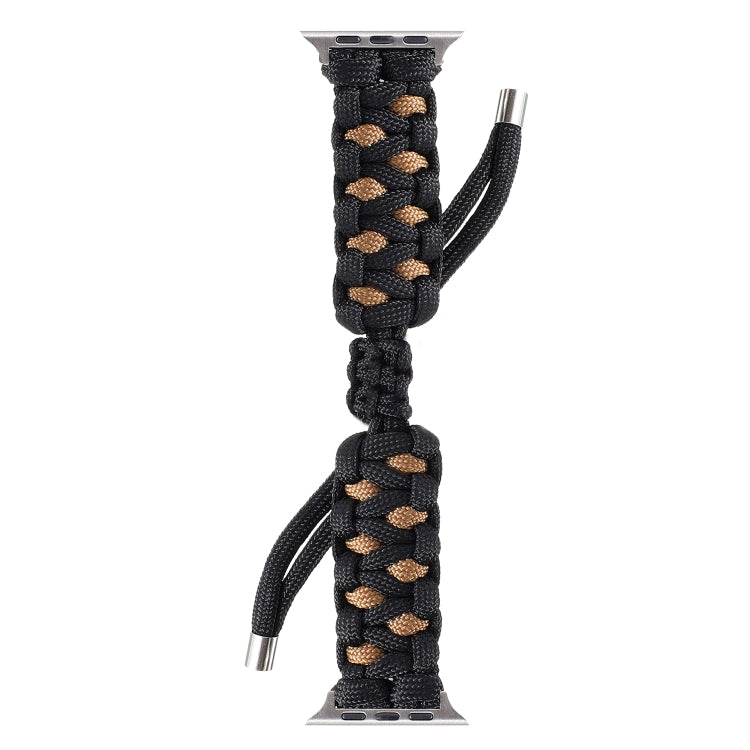 Lisslune | Braided umbrella rope watch strap for Apple Watch Series 7 45mm / 6 & SE & 5 & 4 44mm / 3 & 2 & 1 42mm (Black)