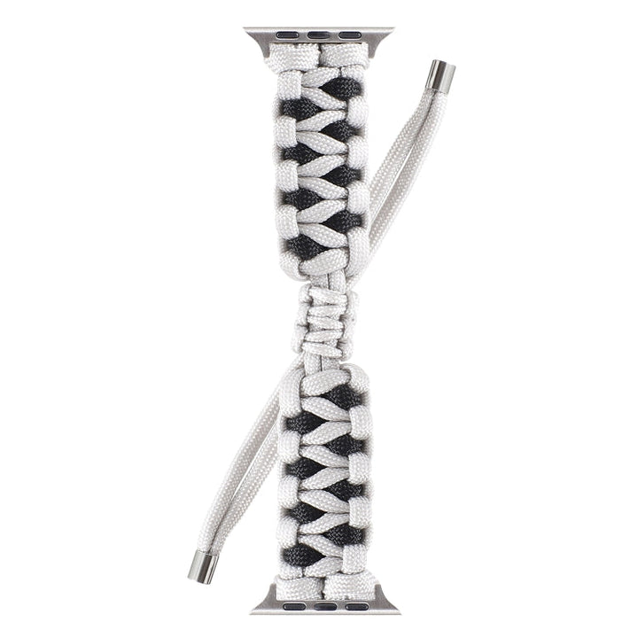 Lisslune | Braided Umbrella Cord Watch Strap for Apple Watch Series 7 45mm / 6 & SE & 5 & 4 44mm / 3 & 2 & 1 42mm (Gray)