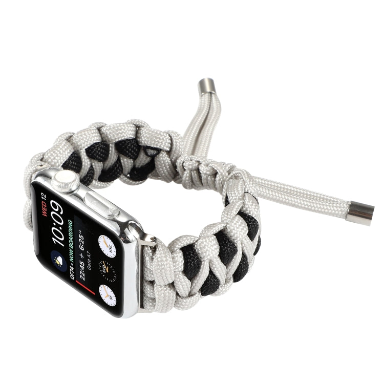 Lisslune | Braided Umbrella Cord Watch Strap for Apple Watch Series 7 45mm / 6 & SE & 5 & 4 44mm / 3 & 2 & 1 42mm (Gray)