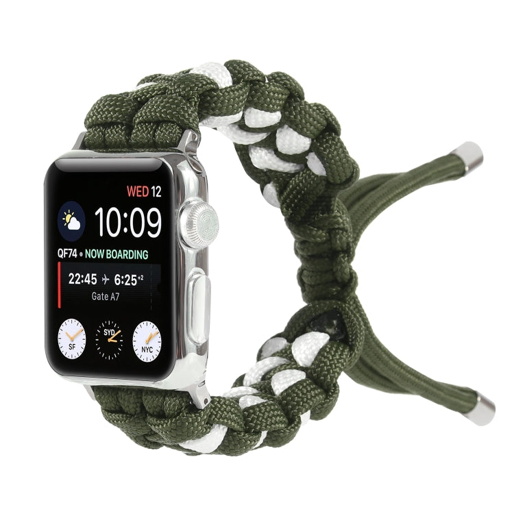 Lisslune | Braided Umbrella String Watch Band for Apple Watch Series 9&8&7 41mm / SE 3&SE 2&6&SE&5&4 40mm / 3&2&1 38mm (Green)