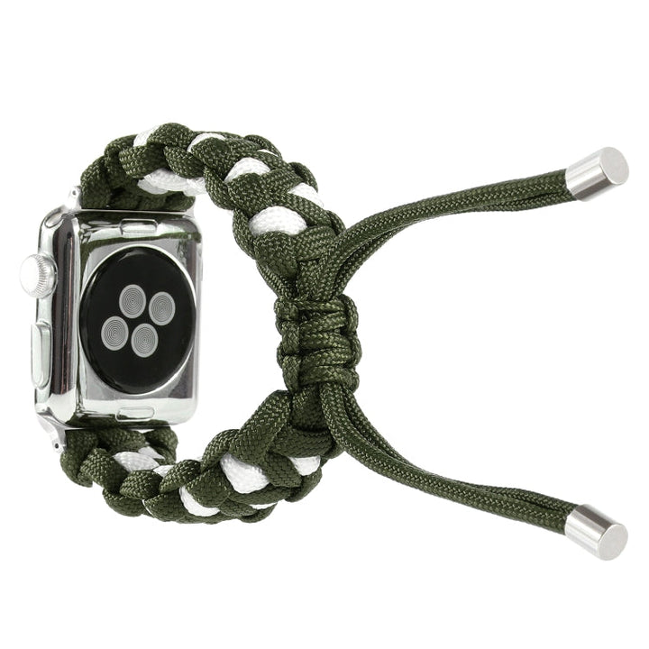 Lisslune | Braided Umbrella String Watch Band for Apple Watch Series 9&8&7 41mm / SE 3&SE 2&6&SE&5&4 40mm / 3&2&1 38mm (Green)