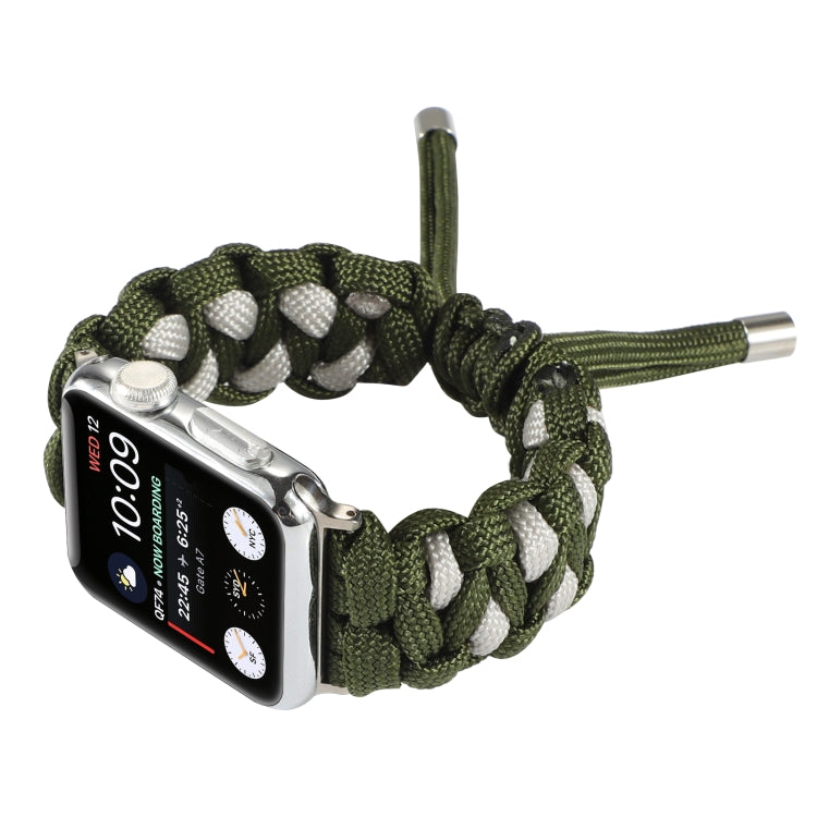 Lisslune | Braided Umbrella String Watch Band for Apple Watch Series 9&8&7 41mm / SE 3&SE 2&6&SE&5&4 40mm / 3&2&1 38mm (Green)