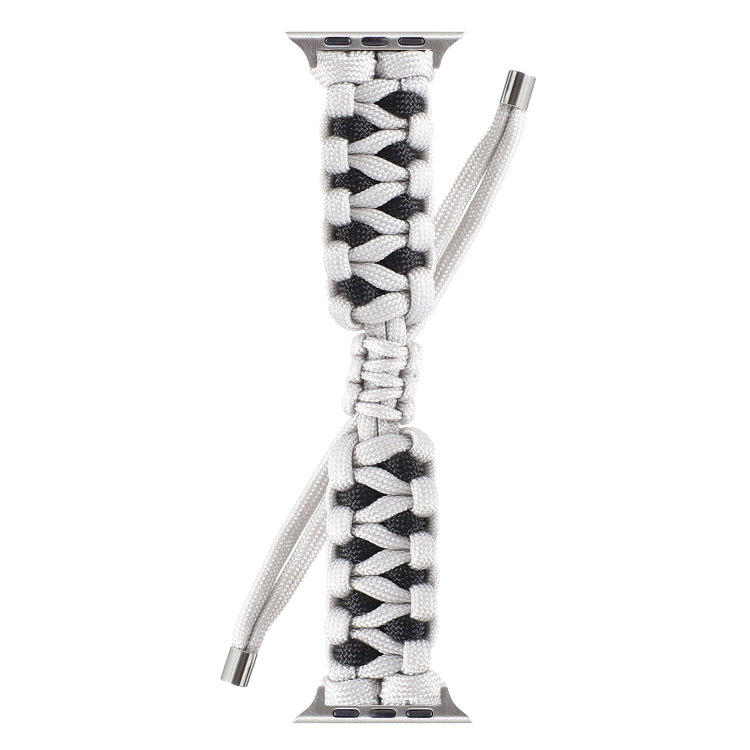 Lisslune | Braided Umbrella Cord Watch Band for Apple Watch Series 9&8&7 41mm / SE 3&SE 2&6&SE&5&4 40mm / 3&2&1 38mm (Gray)