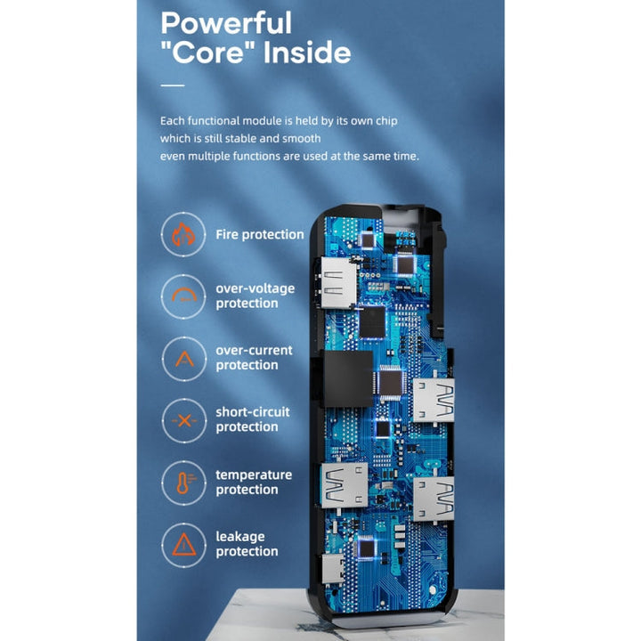 Lisslune | ROCK TR06 6 In 1 Type-C / USB-C to RJ45 Multi-Function Docking Station