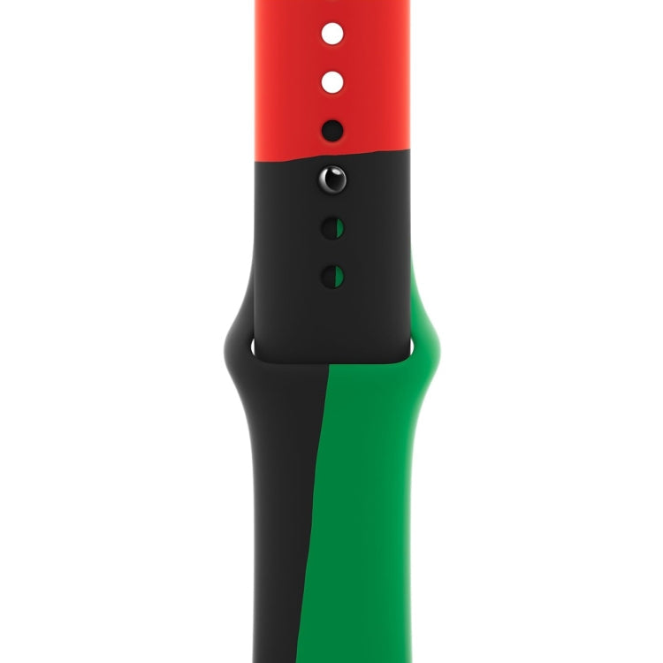 Lisslune | Black Unity Silicone Sport Band for Apple Watch Series 7 41mm / 6 & SE & 5 & 4 40mm / 3 & 2 & 1 38mm