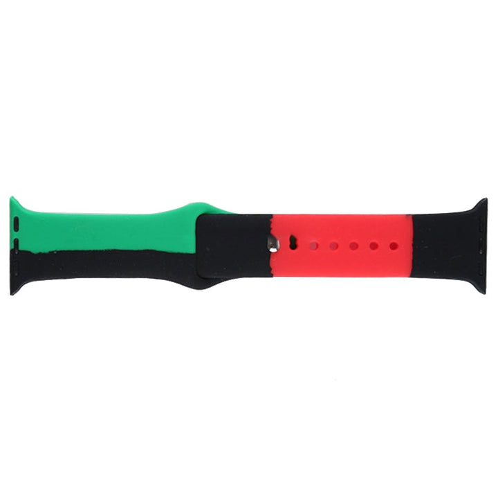 Lisslune | Black Unity Silicone Sport Band for Apple Watch Series 7 41mm / 6 & SE & 5 & 4 40mm / 3 & 2 & 1 38mm