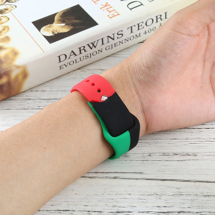 Lisslune | Black Unity Silicone Sport Band for Apple Watch Series 7 41mm / 6 & SE & 5 & 4 40mm / 3 & 2 & 1 38mm