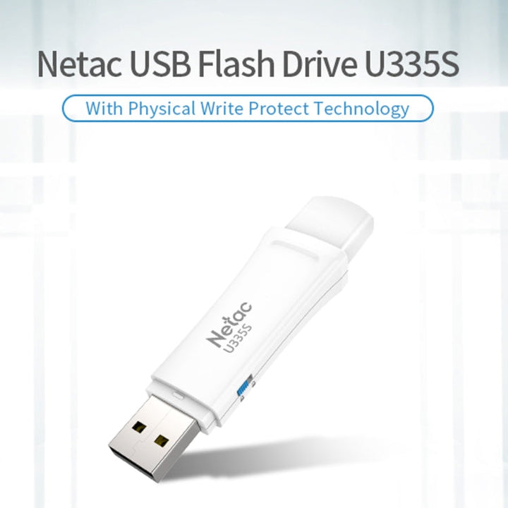 Lisslune | Netac U335S USB 3.0 High-Speed Antivirus Write Protection USB Flash Drives U-Disk, Capacity: 64GB